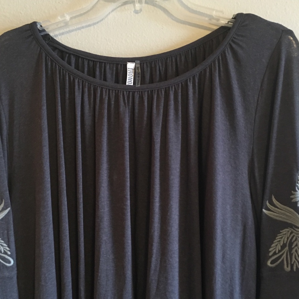 NWT Western Blouse Boho Embroidered Top Oversized - Picture 2 of 8